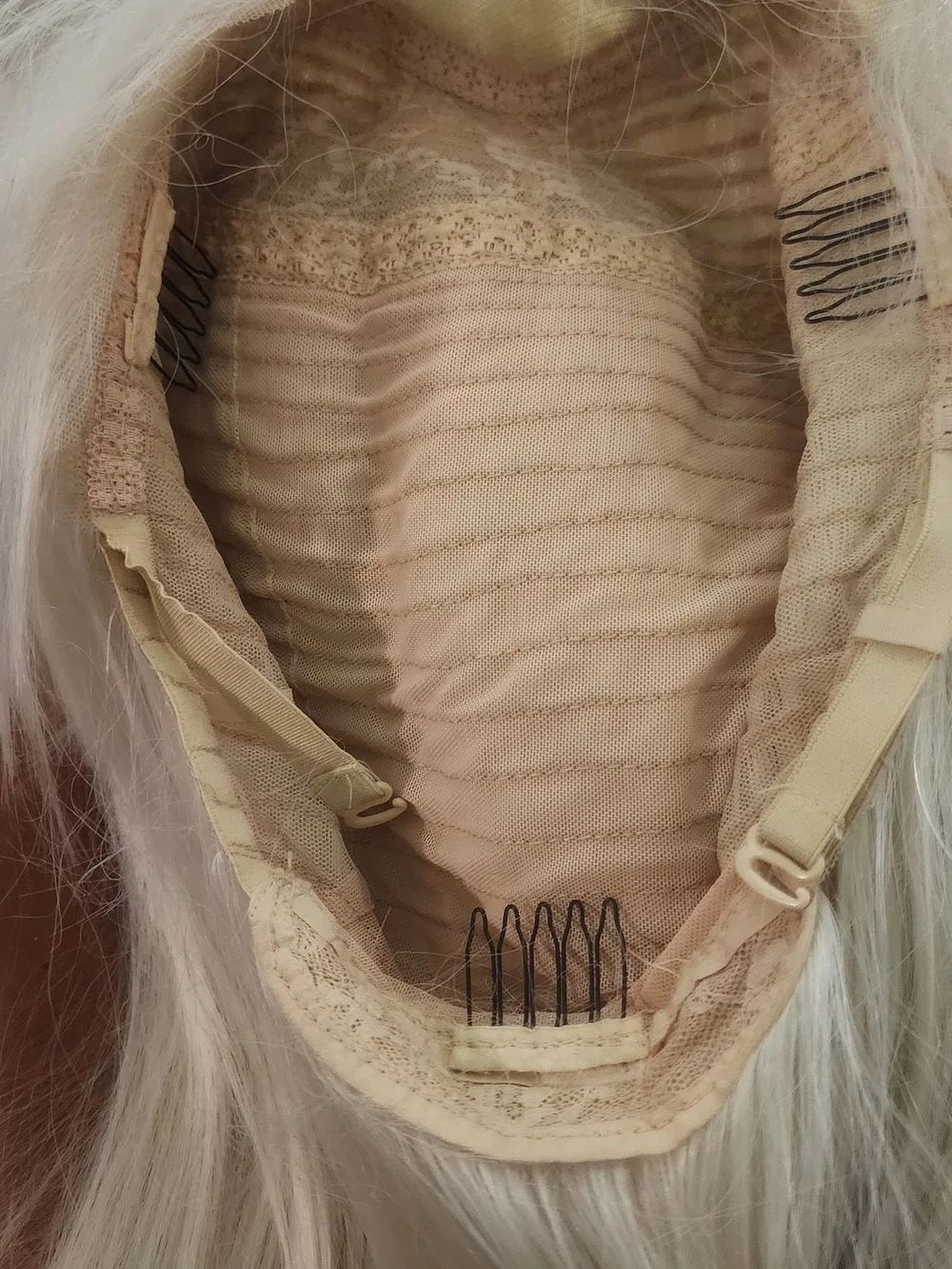 Long Platinum Blonde Synthetic Wig for Women